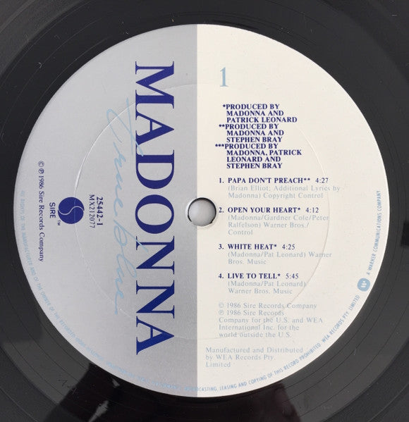 Madonna – True Blue LP vinyl record, image 7 of 8