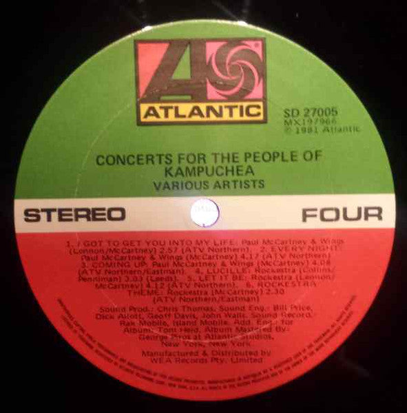 Various – Concerts For The People Of Kampuchea (2xLP) LP vinyl record, image 7 of 7