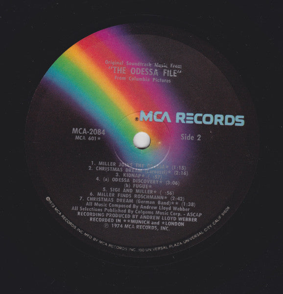 Andrew Lloyd Webber – The Odessa File (Original Soundtrack Recording) LP vinyl record, image 4 of 4