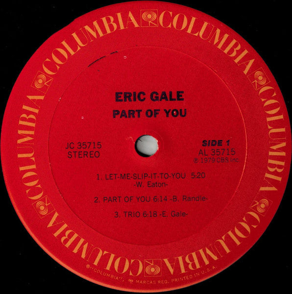 Eric Gale – Part Of You LP vinyl record, image 3 of 8