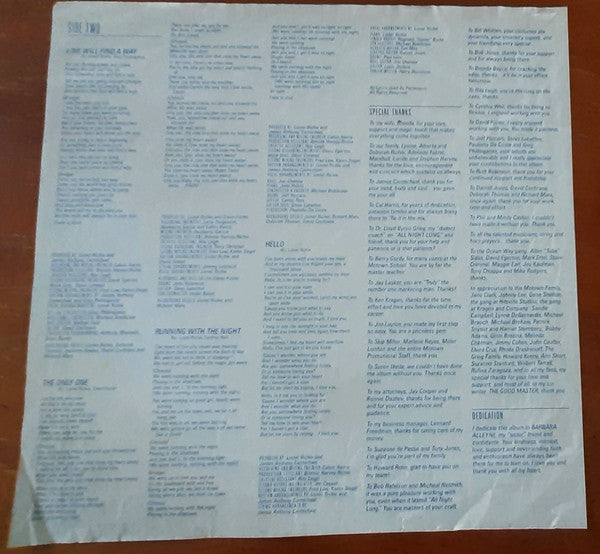 Lionel Richie – Can't Slow Down LP vinyl record, image 7 of 7