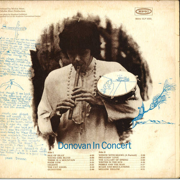 Donovan – Donovan In Concert LP vinyl record, image 2 of 4