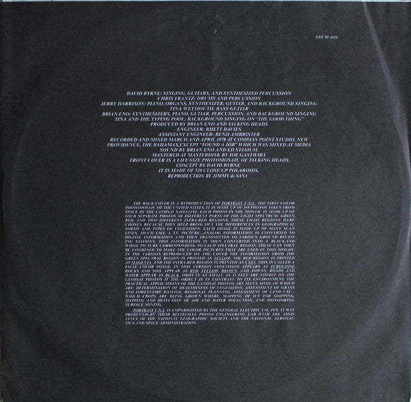 Talking Heads – More Songs About Buildings And Food LP vinyl record, image 5 of 6