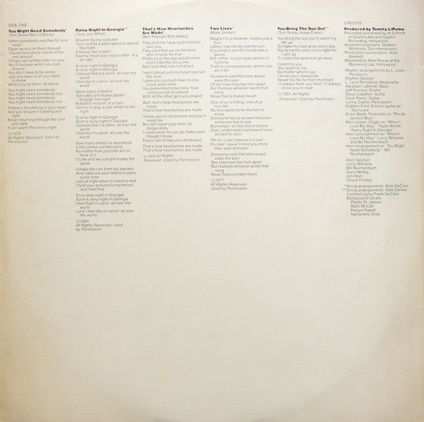 Randy Crawford – Secret Combination LP vinyl record, image 5 of 6