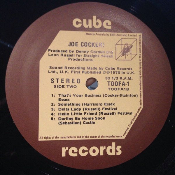 Joe Cocker – Joe Cocker! / With A Little Help From My Friends (2xLP) LP vinyl record, image 7 of 9