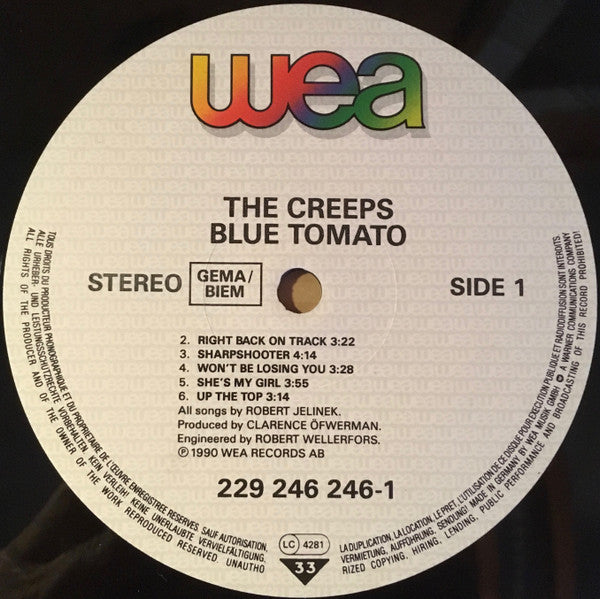 The Creeps – Blue Tomato LP vinyl record, image 3 of 6