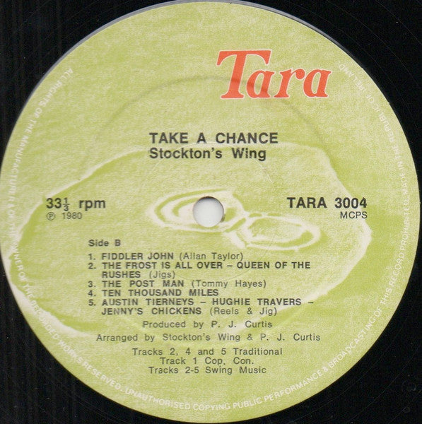 Stockton's Wing – Take A Chance LP vinyl record, image 3 of 4