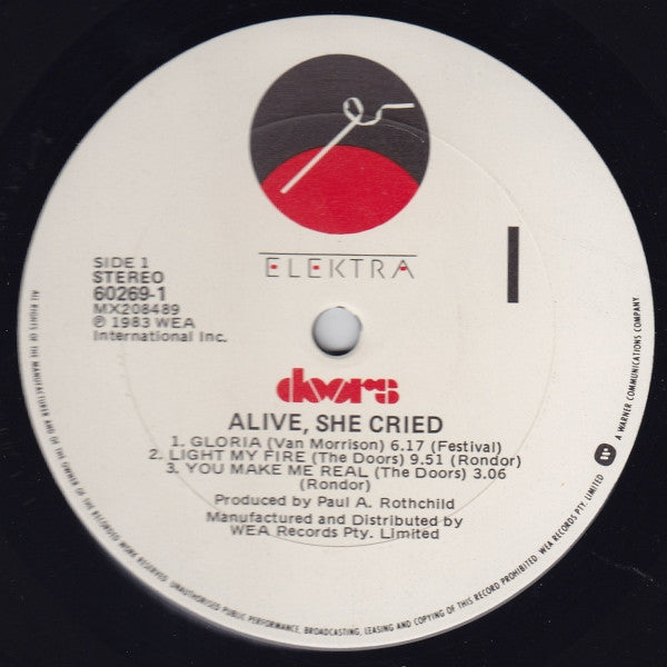 The Doors – Alive, She Cried LP vinyl record, image 4 of 9