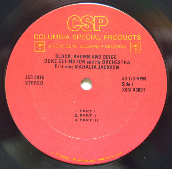 Duke Ellington And His Orchestra, Mahalia Jackson – Black, Brown And Beige LP vinyl record, image 3 of 4