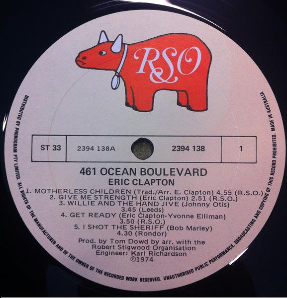Eric Clapton – 461 Ocean Boulevard LP vinyl record, image 5 of 6