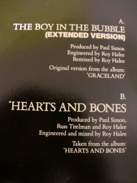 Paul Simon – The Boy In The Bubble 12" vinyl record, image 3 of 7