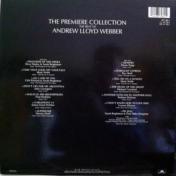 Various, Andrew Lloyd Webber – The Premiere Collection - The Best Of Andrew Lloyd Webber LP vinyl record, image 3 of 5