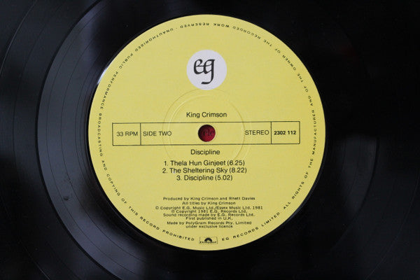 King Crimson – Discipline LP vinyl record, image 4 of 4
