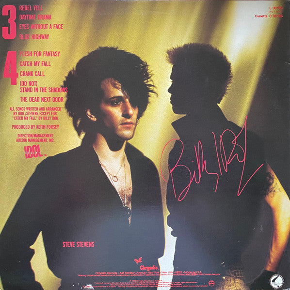 Billy Idol – Rebel Yell LP vinyl record, image 2 of 6