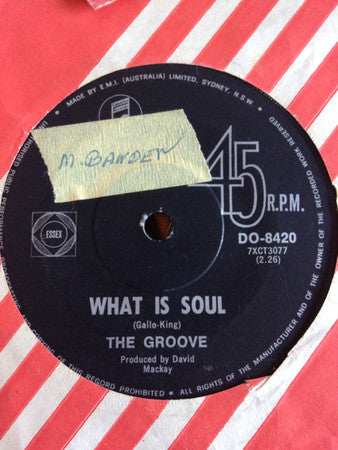 The Groove – What Is Soul 7" vinyl record