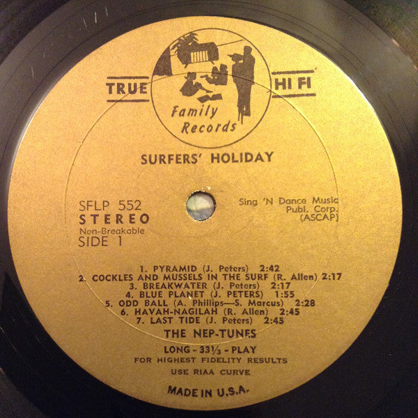 The Nep-Tunes – Surfers' Holiday LP vinyl record, image 3 of 4