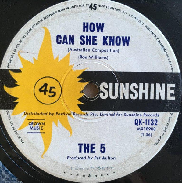 The Five – I'll Be There 7" vinyl record, image 1 of 2