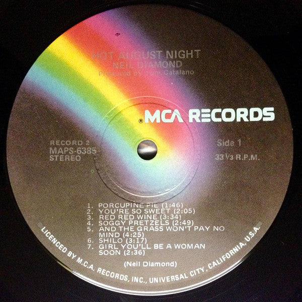 Neil Diamond – Hot August Night (2xLP) LP vinyl record, image 7 of 8