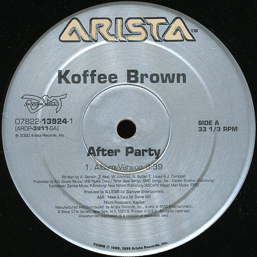 Koffee Brown – After Party 12" vinyl record, image 1 of 3