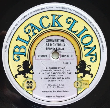 Barney Kessel – Summertime In Montreux LP vinyl record, image 4 of 4