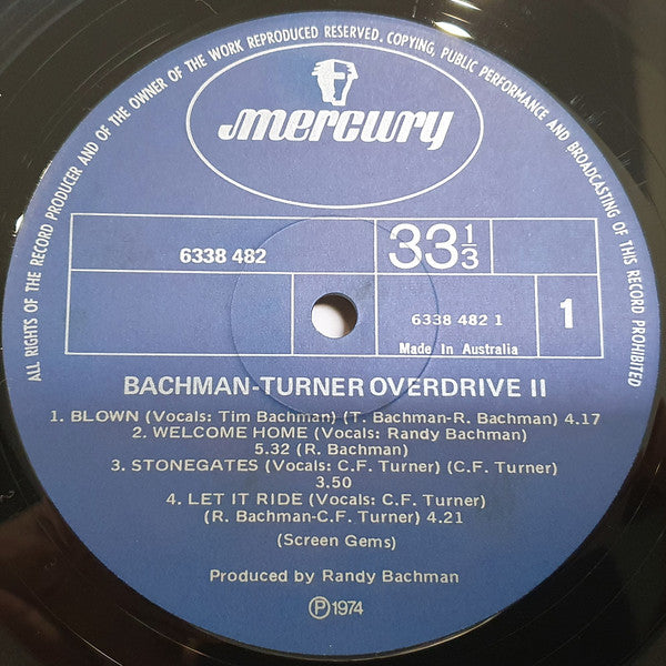 Bachman-Turner Overdrive – Bachman-Turner Overdrive II LP vinyl record, image 3 of 4
