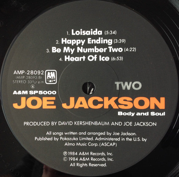 Joe Jackson, Joe Jackson – Body And Soul = ボディ・アンド・ソウル LP vinyl record, image 4 of 8
