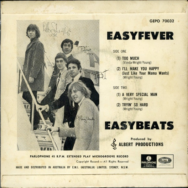 The Easybeats – Easyfever 7" vinyl record, image 2 of 4