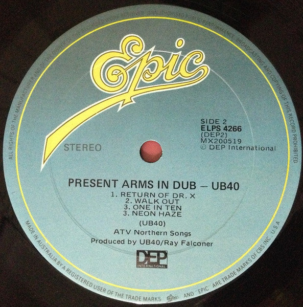 UB40 – Present Arms In Dub LP vinyl record, image 6 of 6