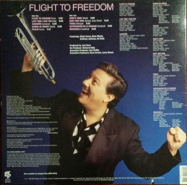 Arturo Sandoval – Flight To Freedom LP vinyl record, image 2 of 4