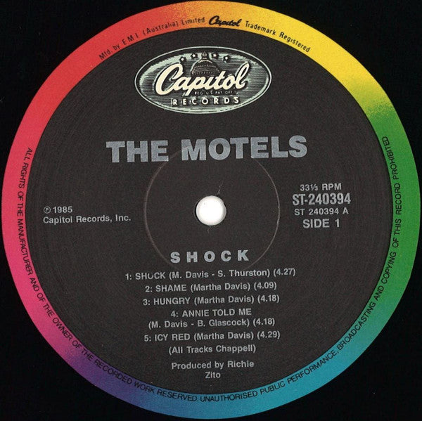 The Motels – Shock LP vinyl record, image 3 of 4