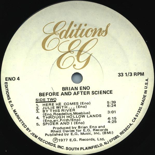 Brian Eno – Before And After Science LP vinyl record, image 4 of 4