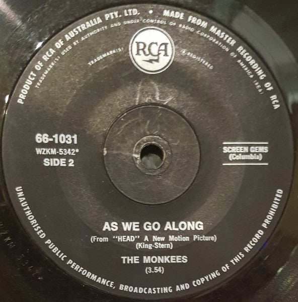 The Monkees – Porpoise Song / As We Go Along 7" vinyl record, image 4 of 5