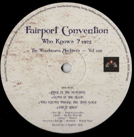 Fairport Convention – Who Knows? (1975 The Woodworm Archives - Vol. One) (2xLP) LP vinyl record, image 6 of 6