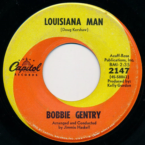 Bobbie Gentry – Louisiana Man / Courtyard 7" vinyl record, image 1 of 2