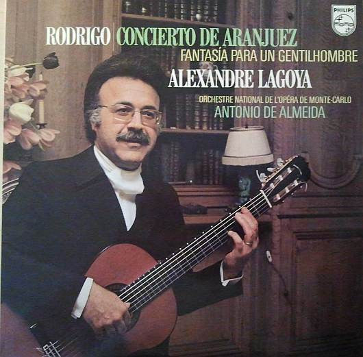 Joaquín Rodrigo, Alexandre Lagoya, Orchestre National De L'Opéra De Monte-Carlo, Antonio De Almeida – Concerto De Aranjuez - Fantaisie Pour Un Gentilhomme LP vinyl record, image 1 of 4