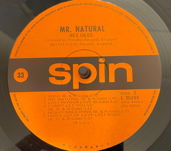 Bee Gees – Mr. Natural LP vinyl record, image 4 of 4