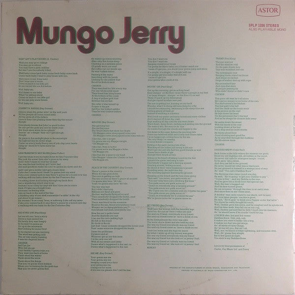 Mungo Jerry – In The Summertime LP vinyl record, image 2 of 9