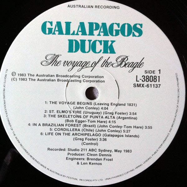 Galapagos Duck – The Voyage Of The Beagle LP vinyl record, image 6 of 7