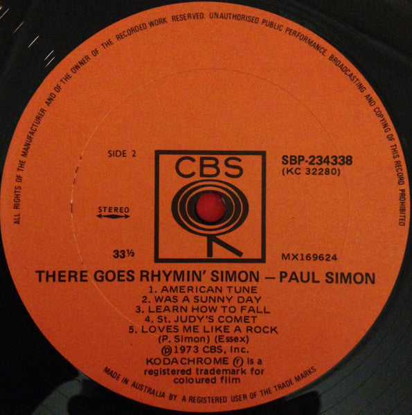 Paul Simon – There Goes Rhymin' Simon LP vinyl record, image 6 of 6