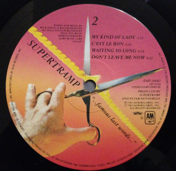 Supertramp – "...Famous Last Words..." LP vinyl record, image 4 of 8