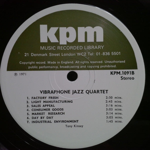 Bill Le Sage, Tony Kinsey – Vibraphone Jazz Quartet LP vinyl record, image 3 of 3