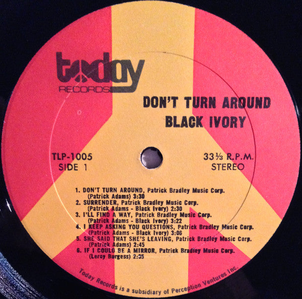 Black Ivory – Don't Turn Around LP vinyl record, image 3 of 4