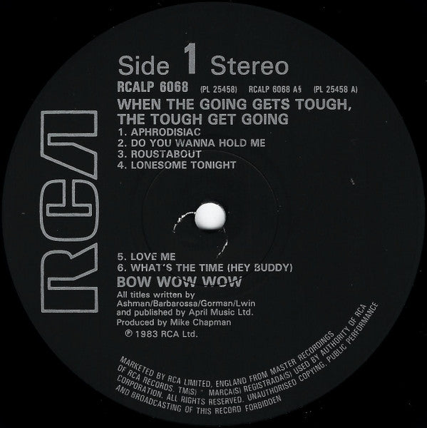 Bow Wow Wow – When The Going Gets Tough, The Tough Get Going LP vinyl record, image 3 of 8