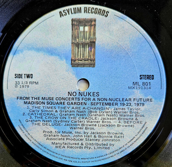 Various – No Nukes - From The Muse Concerts For A Non-Nuclear Future (3xLP) LP vinyl record, image 6 of 10