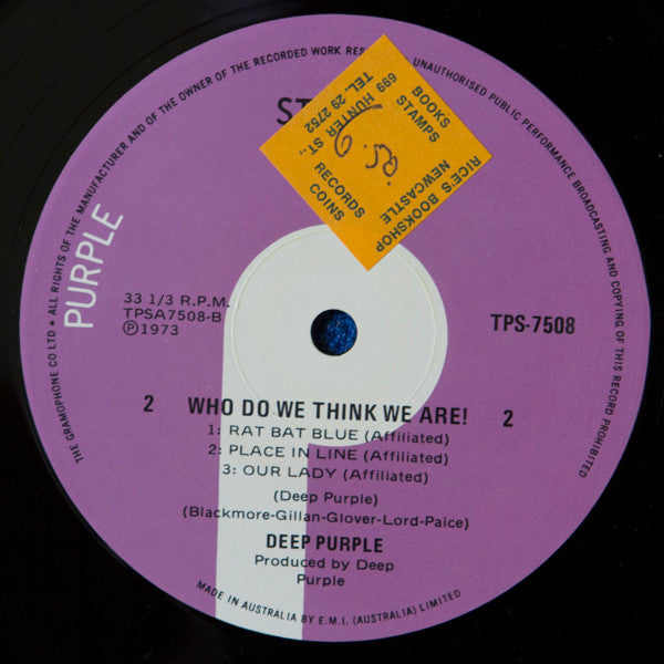 Deep Purple – Who Do We Think We Are LP vinyl record, image 6 of 6