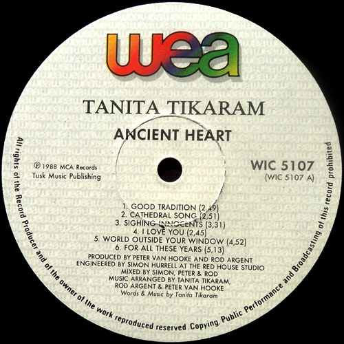 Tanita Tikaram – Ancient Heart LP vinyl record, image 3 of 6