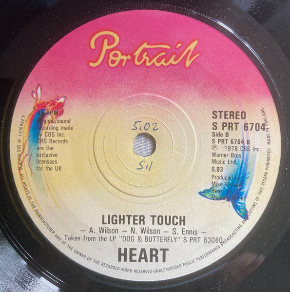 Heart – Straight On 7" vinyl record, image 2 of 2