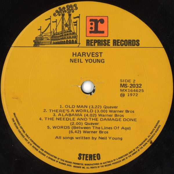 Neil Young – Harvest LP vinyl record, image 5 of 7