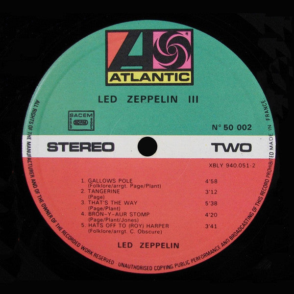 Led Zeppelin – Led Zeppelin III LP vinyl record, image 6 of 9