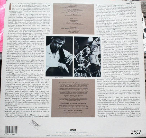 James Morrison, Adam Makowicz – Swiss Encounter - At The Montreux Jazz Festival LP vinyl record, image 2 of 4